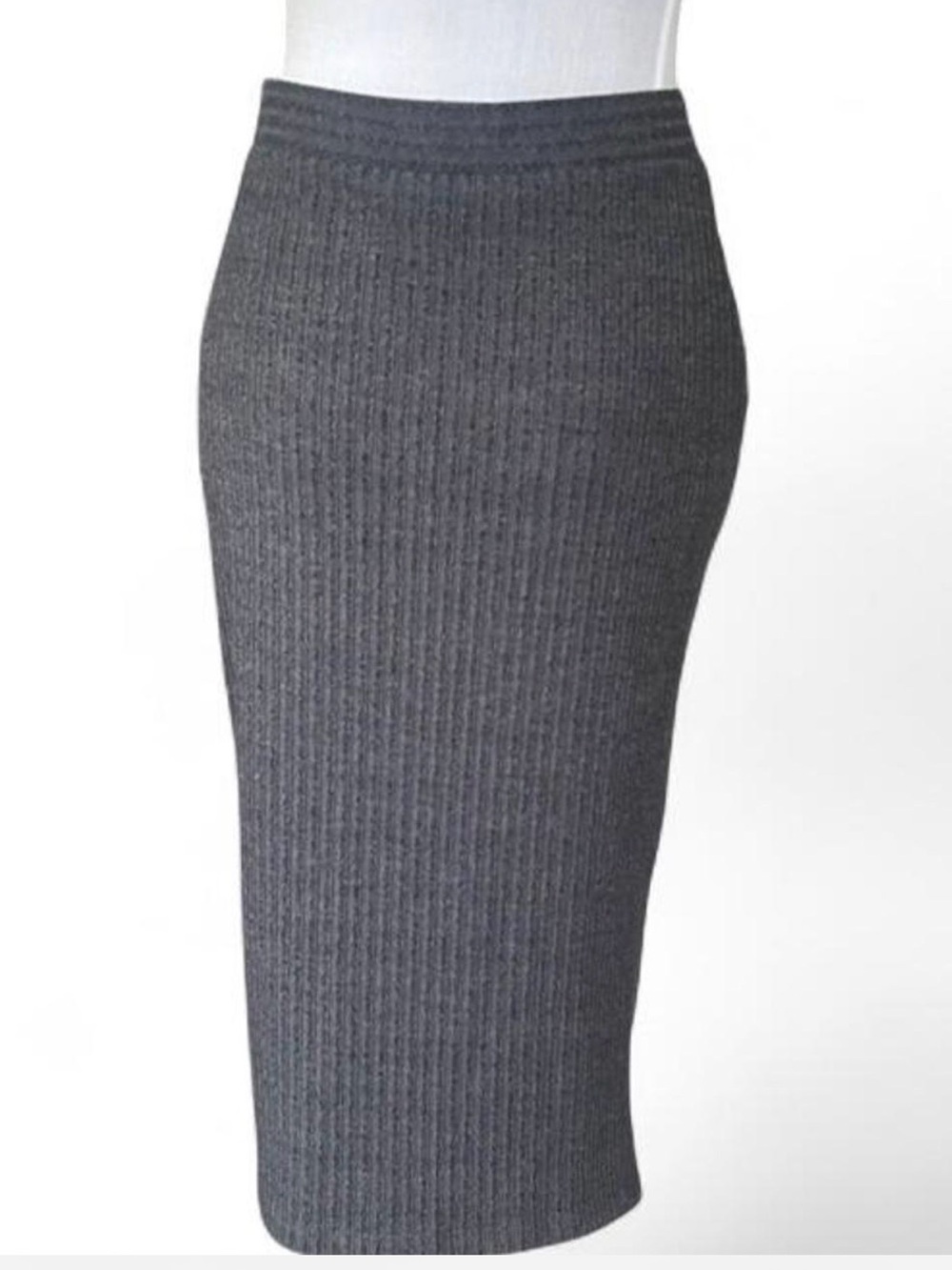Apt. 9 Charcoal Ribbed Knit Pencil Skirt